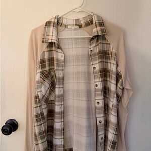 Plaid Button-Up Women’s Top